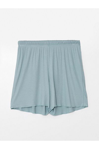 LC Waikiki Pantaloni scurți uni pentru femei LCW Pantaloni de pijama - Talie elastică