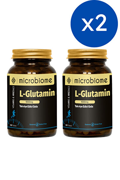 Microbiome ميكروبيوم إل-جلوتامين - 1000 مجم 60 قرص × 2 حمض أميني