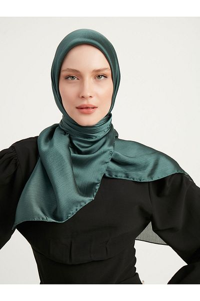 Saless Janjanli Hijab Evening Scarf - Crinkle Çağla - 100X100Cm