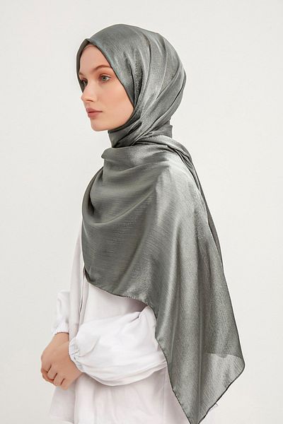 Saless Janjan Hijab Crinkle Evening Dress - Nefti 70X190Cm
