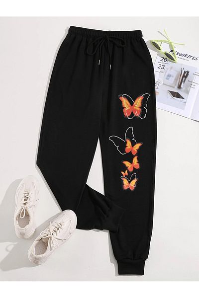 Mella&Co Picior elastic cu talie înaltă - Pantaloni de trening imprimați