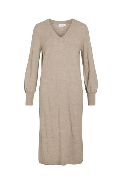 VILA Strickkleid V-Ausschnitt