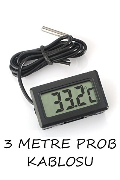 Unichrome 3 Metre Problu Dijital Iç Veya Dış Sıcaklık Ölçer Ev Ve Bebek Odası Termometre