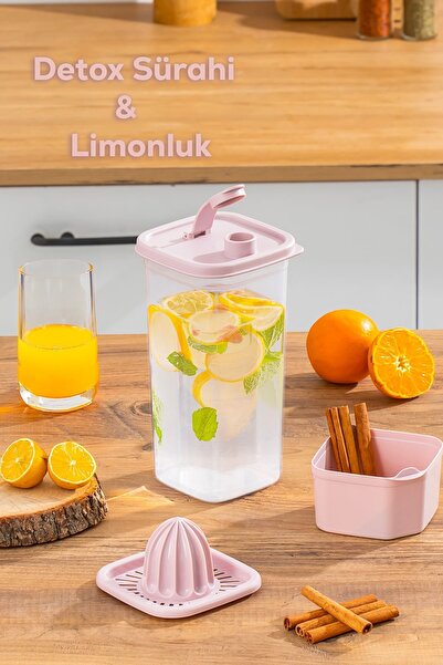 Porsima 06-1109 Sızdırmaz Kapaklı Detoks Sürahi-matara & Limonluk -şerbetlik ...