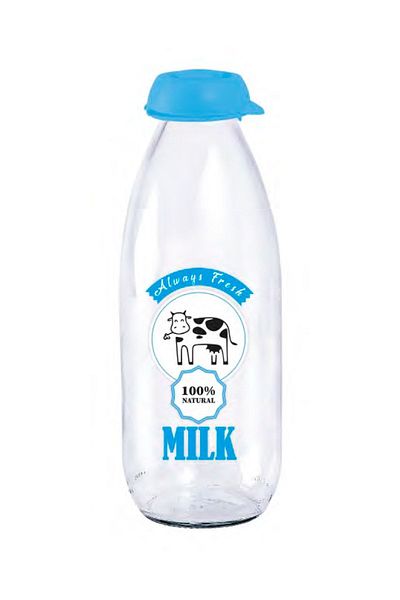 Herevin Glass Water Bottle Water Bottle Colorful Water Bottle Water Bottle Milk Bottle Sports 1 Lt Water Bottle
