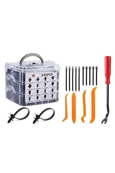 Unichrome 630 Adet Trim Klips Paneli Raptiye Seti Araba Bağlantı Elemanları Kapı Pervaz Döşeme Tamponları