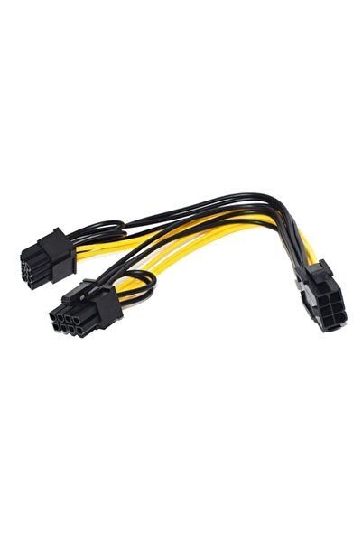 Genel Markalar 20cm 6 Pın Dişi - Pcı-e (6 2) 8 Pın Erkek Power Kablo Çoklayıcı Psu Splitter