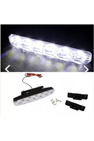 TRENDLIFEOTO Drl Gündüz Far Ledi 6 Led 18w Su Geçirmez Tek Renk Beyaz
