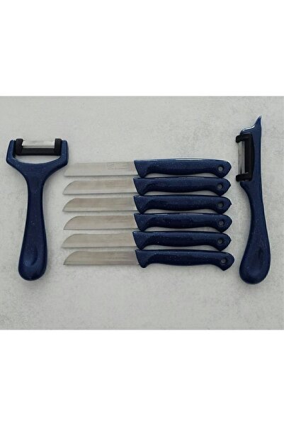 Solingen 6'lı Meyve-sebze-doğrama Bıçağı Ve 2'li Soyacak 8'li Set Lacivert