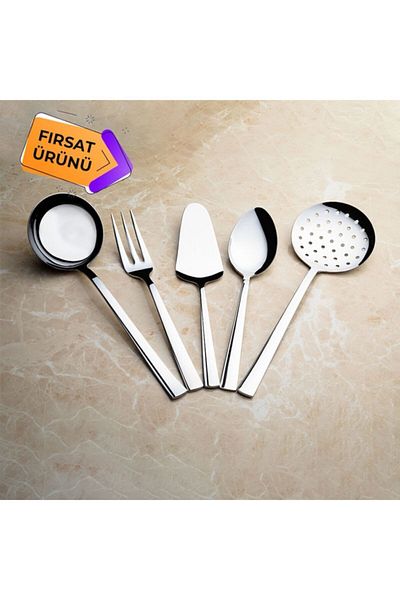 Nehir Sahra Plain 5 Piece Service Set