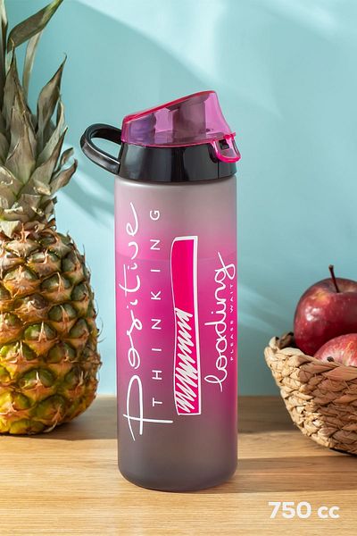 Porsima 161506-095 Claret Red Patterned Water Bottle Flask - 750 cc Sports Flask