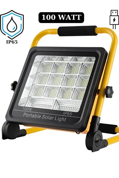 Unichrome Güneş Enerjili Solar Şarj Edilebilir 4 Modlu Acil Durum Led Projektörü