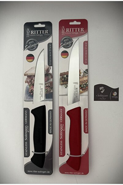 Solingen Rıtter Genel Kullanım Mutfak Bıçağı Seti 2'li Siyah-Kırmızı