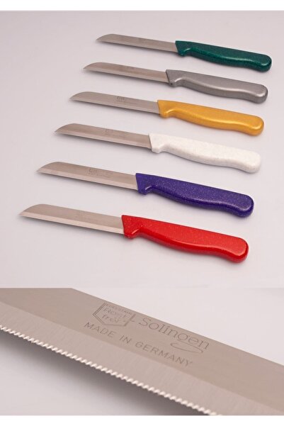 Solingen Meyve Ve Sebze Bıçağı Tırtıklı 6 Adet Karışık Simli