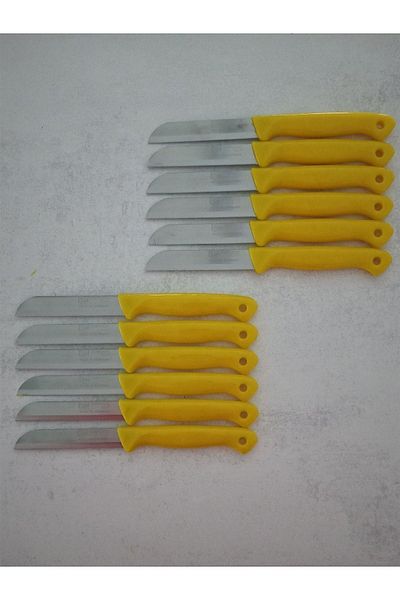 Solingen Fruit and Vegetable Knife Lemon Yellow Set of 12