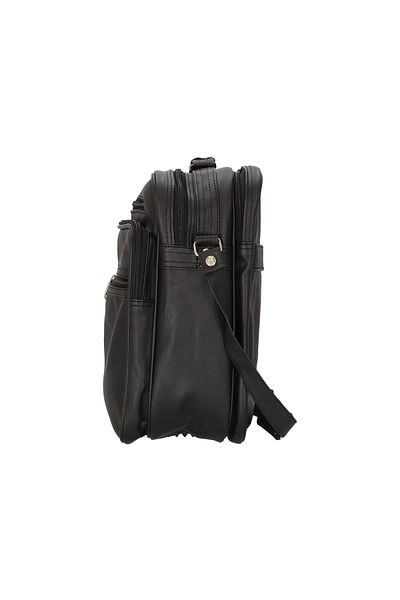 d&n Lederwaren GmbH D&N Business Line - 39 cm Černá Umhängetasche, 26 litrů