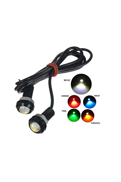 Unichrome Kartal Uyumlu Gözü Oto Ayna Altı Beyaz Led Gündüz Farı 2'li Set