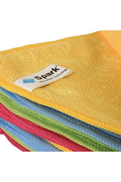 Spark Mikrofiber 2308 Genel Temizlik Bezi Çok Renkli 4'lü Set 40 X 40 Cm