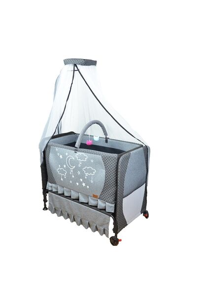 Happy Baby Elit Lüks Konfor Beşik - Portatif - Sallanabilir - Silinebilir - Anne Yanı Bebek Besik