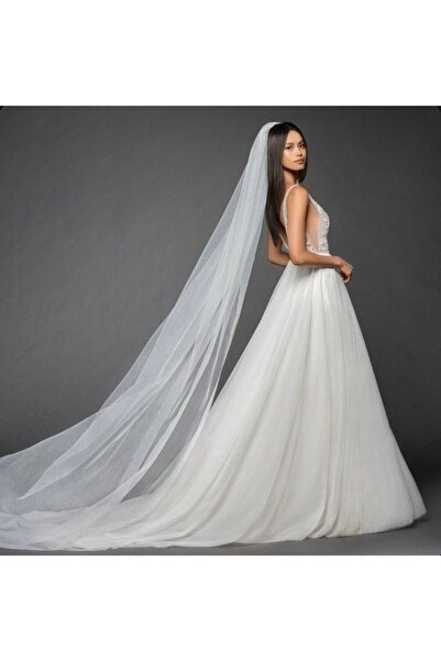 VENÜS MODA by Pınar طرحة طويلة بطول 3 أمتار وعرض 2 متر، طرحة كاتدرائية كبيرة الحجم