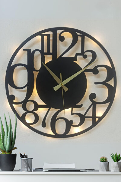 Blackdekor ساعة حائط حديثة ساعة حائط مضيئة ساعة حائط مكتبية ساعة حائط مطبخ