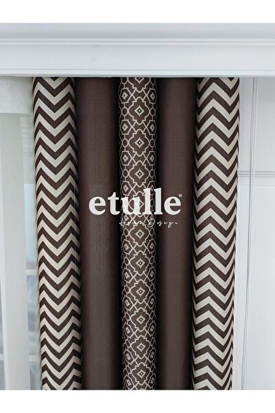 Etulle Akıllı Dikey Tül Perde Royal 03 Baskılı