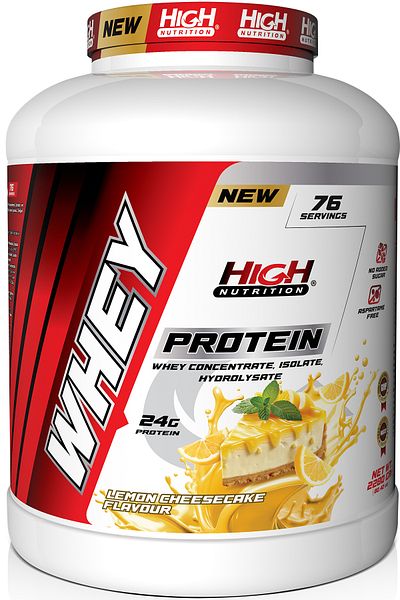High Nutrition Lemon Cheesecake Flavored Whey Protein - 2280 gr 24 gr 76 Serve