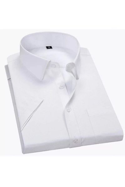 MASSARO Βαμβακερό πουκάμισο SIZE BATTAL BUYUK KISAKOL CLASSIC CUT