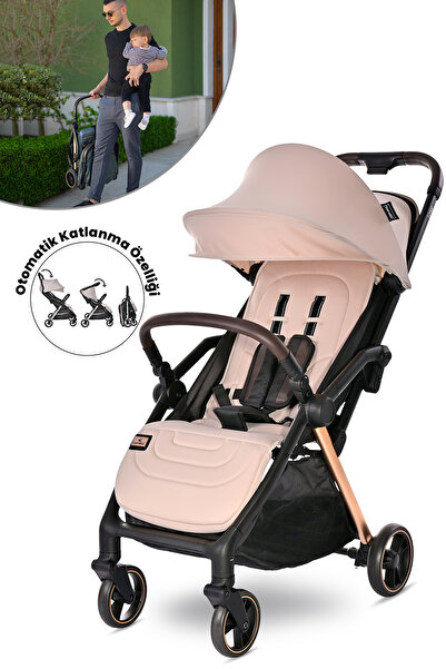LORELLİ Lorelli Loret Otomatik Katlanan Kabin Boy  Bebek Arabası - Beige