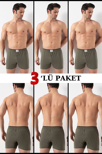 DONEX Ανδρικό Navy Blue Boxer - Σετ 3 τεμαχίων