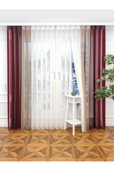 Etulle Akıllı Dikey Tül Perde - Dikey Zebra Perde - Santiago