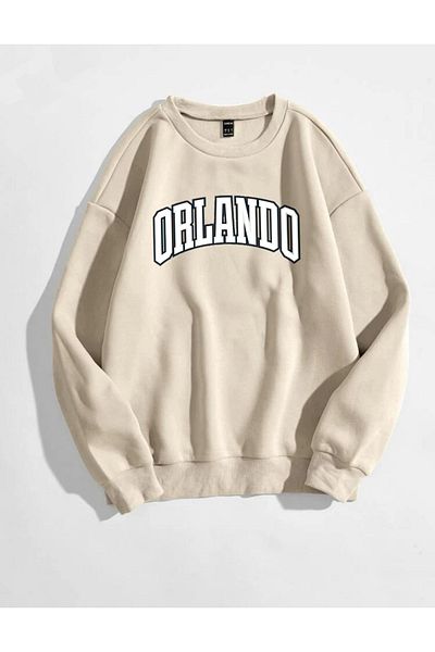 FAVORİST Φούτερ Unisex ORLANDO με στάμπα με λαιμόκοψη