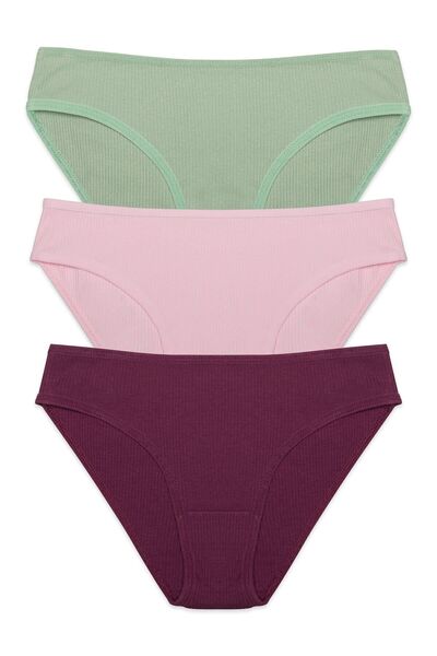 Mirena Lingerie Chiloți din bumbac din 3 piese
