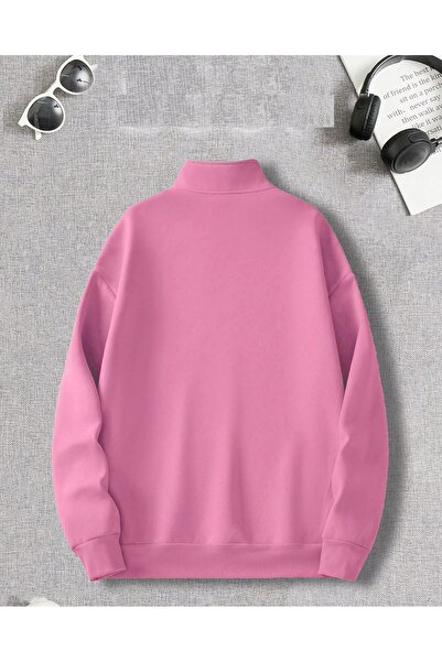 blausee wear Χειμερινό γυναικείο φούτερ - ψηλός λαιμός , Με μισό φερμουάρ, με φλις