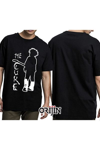 Orijin Tekstil The Cure Printed Unisex Black T-shirt