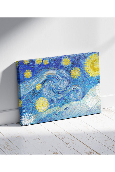 AR AJANS KANVAS TABLO Vintage Van Gogh Zvezdana noć Dekorativna slika na platnu