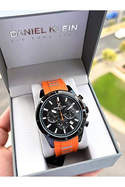 Daniel Klein Blkt.2.227 Silicone Cord Men's Wristwatch Inner Functions Active 30 Mt Water Resistant