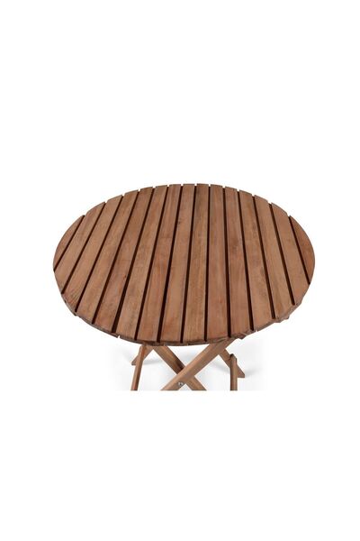 BarışAhşap Ahşap Bahçe Balkon Teras Katlanabilir Masa 60x60 Cm