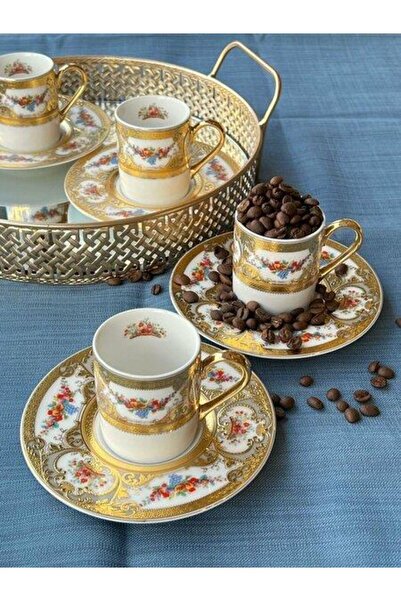 ROY KING Royking Gold 6 lı Kahve Fincan Takımı MNG 23