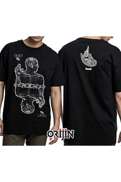 Orijin Tekstil Tool Lateralus Front Back Printed Unisex Black T-shirt