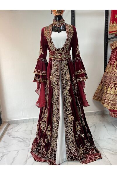Aashiv's Collection Kına Elbisesi Bindallı Kaftan