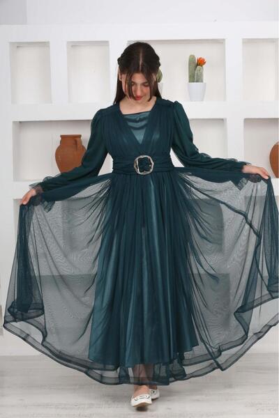 Pantulux Βραδινό φόρεμα με μακρύ μήκος κλειστό νεαρό κορίτσι Hijab