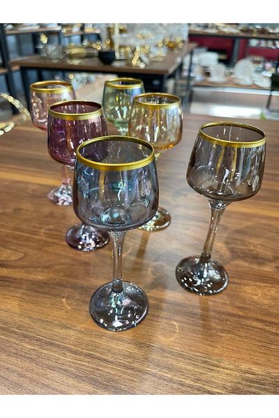 Paşabahçe Okyay Home Lava Lal-506 كوب ماء ملون لـ 6 أشخاص