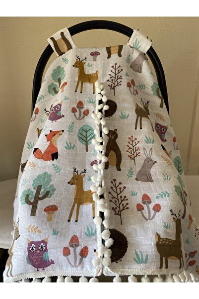 deva design غطاء عربة أطفال موسلين طبقة مزدوجة 80*100