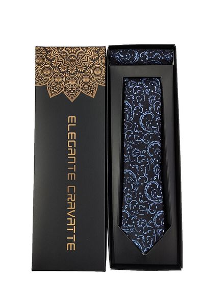 Elegante Cravatte Kravata a kapesníček se vzorem šálu