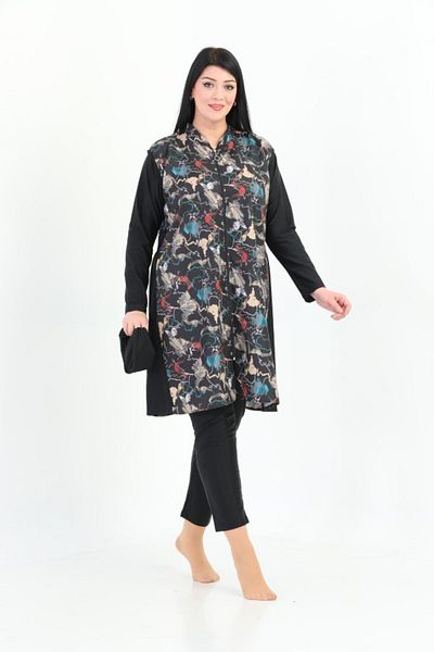 Emayo Large Size Full Covered Hijab Swimsuit