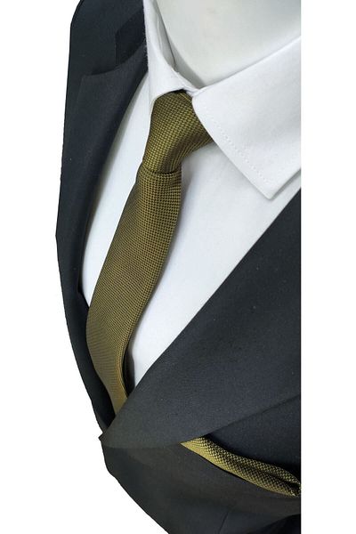 Elegante Cravatte Каки зелена тъкана вратовръзка Dobby