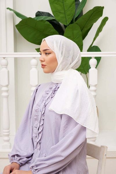Silk Home Λευκό βιολογικό σάλι τζαζ
