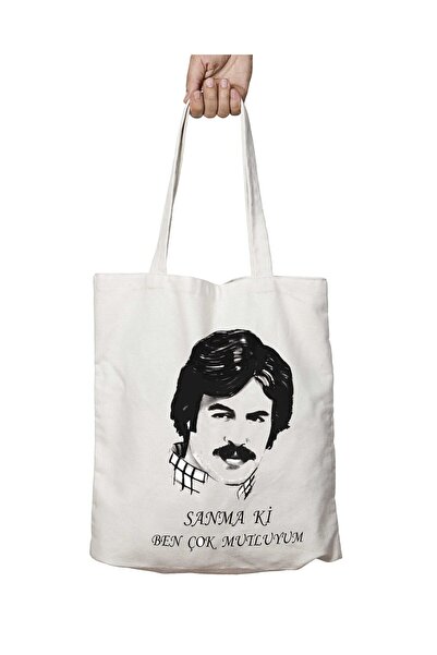 ART HEDİYE Ferdi Tayfur - حقيبة قابلة للغسل مطبوع عليها "أعتقد أنني سعيد جدًا".