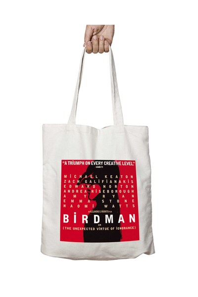 ART HEDİYE Birdman Bird Man - Washable Two Sided Permanent Printed Bag